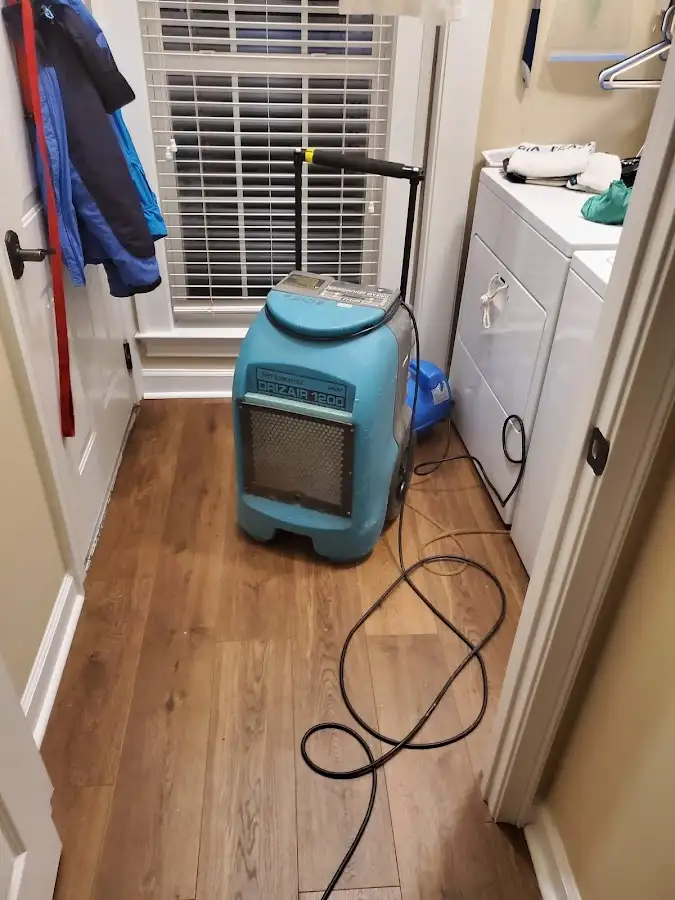 Commercial dehumidifier deployed for Flood Damage Cleanup in Fort Madison