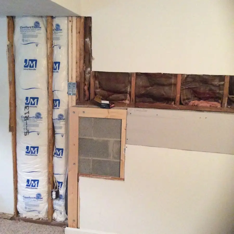 Wall insulation replacement during Contents Cleaning & Restoration in Fort Madison